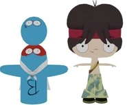 MacandBlooPunchTimeExplosionXLcostumes.jpeg (17 KB) Mac and Bloo's costumes from Cartoon Network: Punch Time Explosion XL