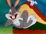 This scene of Bugs telling the audience that he simply tucked himself in far from the position of the dog's mouth is absent in the "director's cut" version.