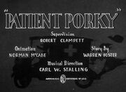 Patient Porky Title Card