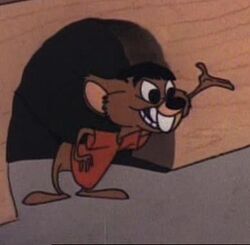 A prototype version of Speedy Gonzales as designed by his creator, Robert McKimson, in the 1953 short Cat-Tails for Two