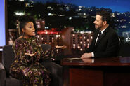 Yvette Nicole Brown visits Jimmy Kimmel Live in December 2017.