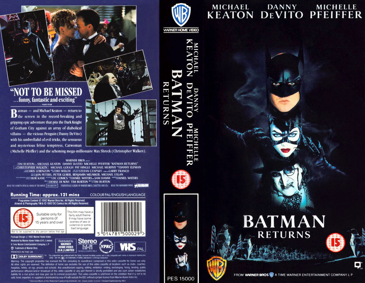 Batman английский. Бэтмен возвращается 1992 обложка. Бэтмен Возвращение 1992 двд обложка. Бэтмен возвращается 1992 обложка VHS. Бэтмен возвращается двд.