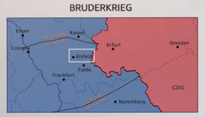 A strategic overview of the frontline on the Alsfeld axis.