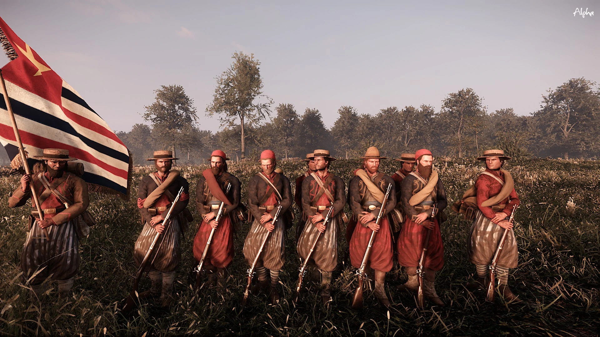 TROPHY HA4 - DISMOUNTED TROOPER AGAINST LOUISIANA ZOUAVE