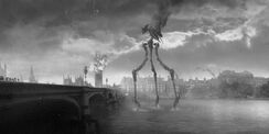 Damaged heron during the battle of London