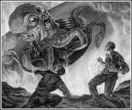 Martian Concept Art drawn by Ray Harryhausen for his Film adaptation of the novel.