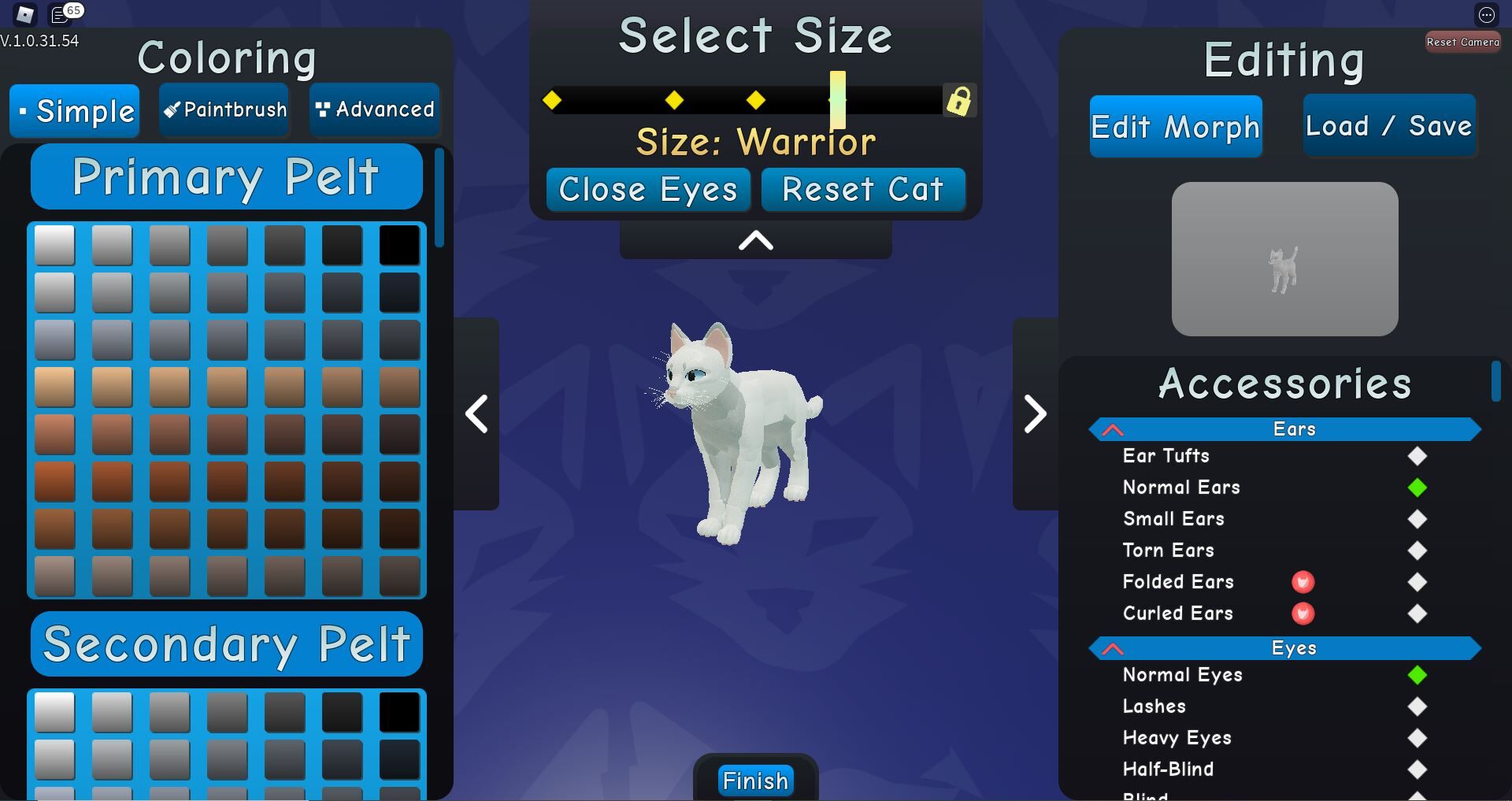 Character Customization Warrior Cats Ultimate Edition Roblox Rp Wiki Fandom - roblox warrior cat morphs