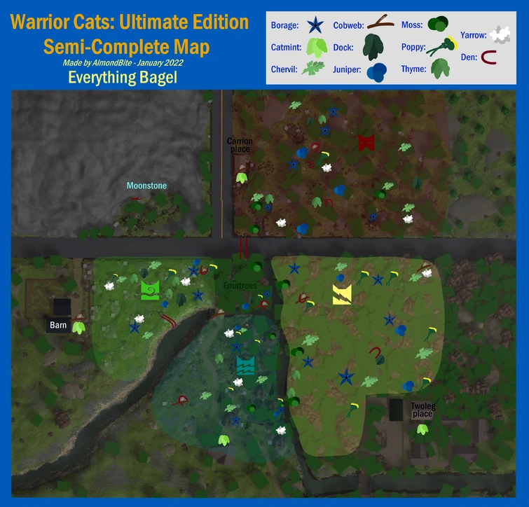 Territory Map Warrior Cats Ultimate Edition (WCUE) Wiki Fandom