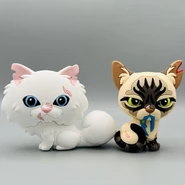 Sammelfiguren von Wolkenschweif (links) und Langschweif (rechts)