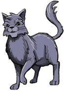 Graustreif in Schatten über dem FlussClan