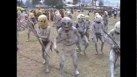 Asaro Mudmen & Skeleton People in Garoka PNG