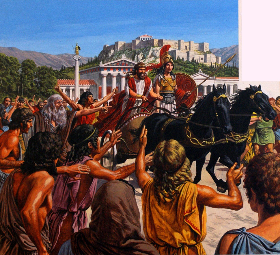 Каких знаменитых людей можно встретить в афинах. Писистрат это в древней Греции. Писистрат Тирания в Афинах. Тиран Писистрат. Тиран Писистрат картина.