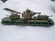 Бумажная модель КВ-6 в масштабе 1:50.