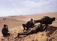 Солдаты Иностранного легиона тренируются в стрельбе.