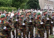 Современные части арденнских егерей на параде.