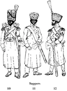 Саперы 7-го линейного полка, 1811 - 1814 гг.