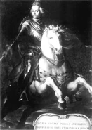 54546546551755.jpg (429 КБ) Франческо Морозини в короне дожа и плаще главнокомандующего, работа кисти Джованни Карбончино, середина XVII века.