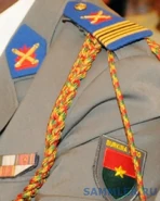 Post-291-1365240100.jpg (90 КБ) Знаки различий пожарной службы, которая входит в состав ВС Буркина-Фасо — пламя и скрещенные брансбойты на погонах и петлицах.