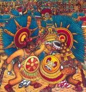 Поединок двух куэштекатлей Тлашкалы.