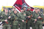 Батальон во время празднования 9 мая в Алчевске.