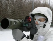 Британский морской пехотинец на учениях в Заполярье.