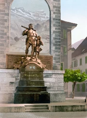 640px-Wilhelm Tell Denkmal Altdorf um 1900