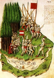 Bendicht Tschachtlan, Die Schlacht am Morgarten (c. 1470)