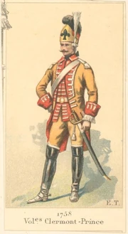Волонтер полка де Клермон-Принс, 1758 г.