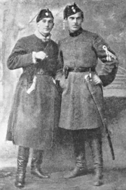 Казаки кавалерийского полка "Черных Запорожцев", 1919 г.