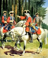 931972910a.jpg (337 КБ) Мушкетёры 1-й роты ("Серые мушкетеры"), 1740 г.