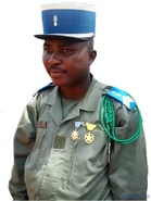 Сержант жандармерии Центральноафриканской Республики в полевой форме.