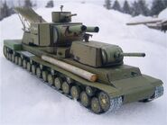 Бумажная модель КВ-6 в масштабе 1:50.