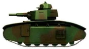 Борт танка Char G1B.