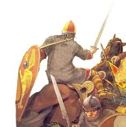 Бретонский рыцарь во время Битвы при Гастингсе (14 октября 1066 г.).