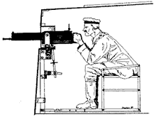 Установка пулемета в танке A7V.