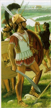 Македонский гоплит с фалькатой.