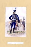 Офицер гусаров Великой гвардии, 1812 - 1814 гг.