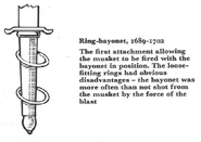 Штык с креплением с помощью двух колец 1689-1702 гг.