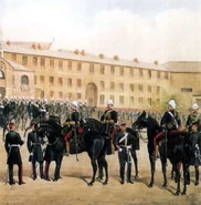 1318322233 guards-12.jpg (67 КБ) Отбытие Эскадрона Королевской Конной Гвардии в Египет, 1882. Акварель, Р. Симкин.