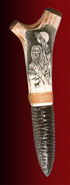 Современный обсидиановый нож, изготовленный по сохранившейся у американских индейцев технологии.