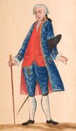Изображение представителя местной знати в Перу в XVIII веке. Подобный костюм испанского кроя, очевидно, носил и Тупак Амару II.