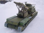 Бумажная модель КВ-6 в масштабе 1:50.