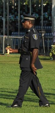 The Colours of the Solomon Islands are paraded during the 32nd Independence Anniversary at123