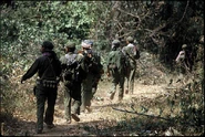 Патруль "Красных кхмеров" в джунглях в западной Камбодже, 10 февраля 1981 г.