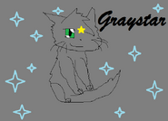 This is a piece of computer art of Graystar, Mossstar's mate, that was entered in the cat category for the very first drawing contest.