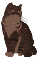 Brambleclaw's silhouette on the Warriors website