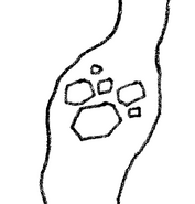 Sunningrocks in the river on the original Dawn of the Clans Twoleg map