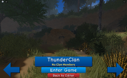 ThunderClan territory loading screen
