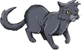 Graystripe on the cover of Graystripe's Adventure