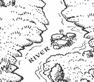 Sunningrocks in the river on the original Dawn of the Clans map
